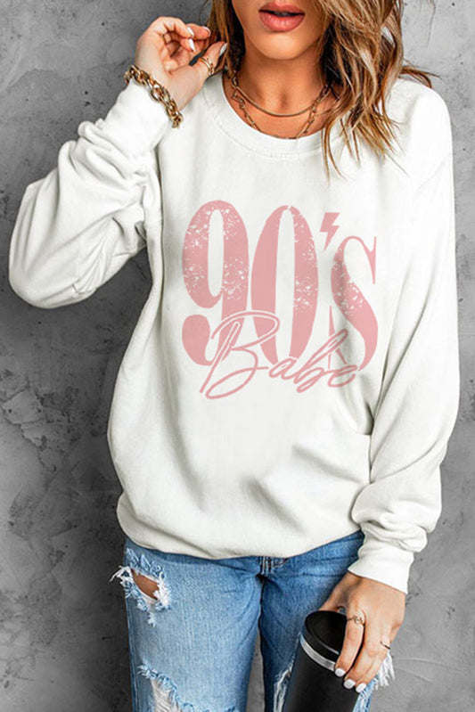 Print Long Sleeve Graphic Sweatshirt